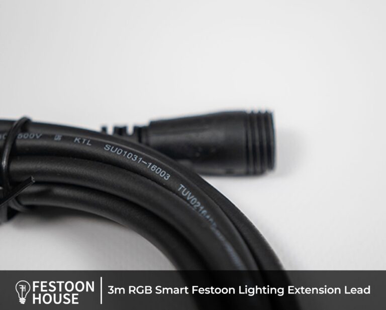 3m RGB Smart Festoon Lighting Extension Lead 3 min